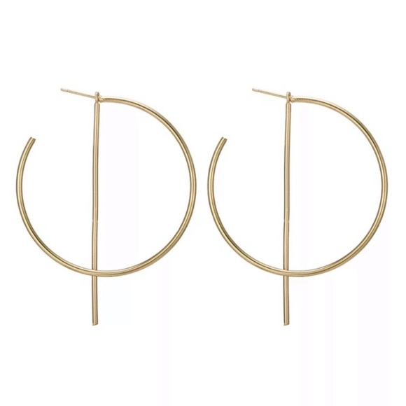 🆕 Hoop Statement Earrings - Picture 2 of 4